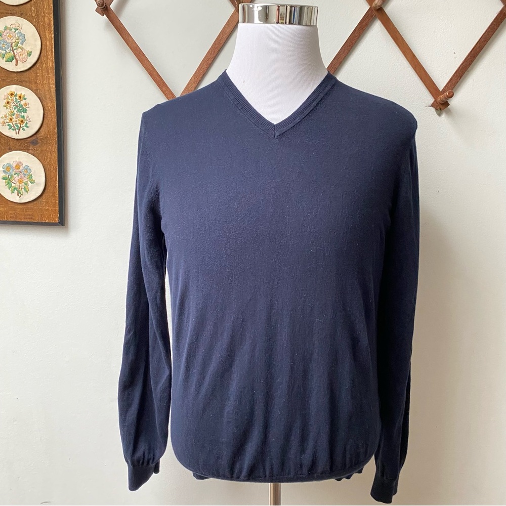 Massimo Dutti Silk Cashmere Suede Patch Elbow Sweater